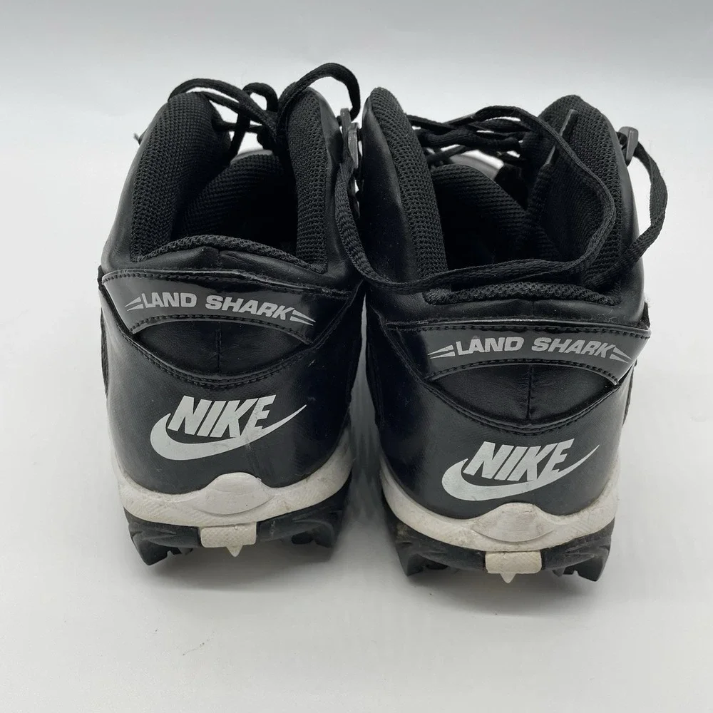 Nike Land Shark Football Cleats Black  Size 11.5 318731-011 ‎ Discontinued 2008